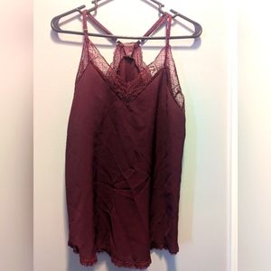 Small Maroon Lace Camisole